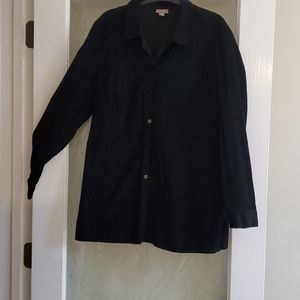 Blk corduroy tunic shirt J Jill